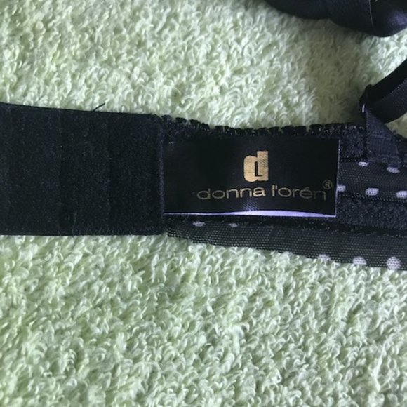 Donna L'oren Black Beige Bra Size 34B - Picture 6 of 6